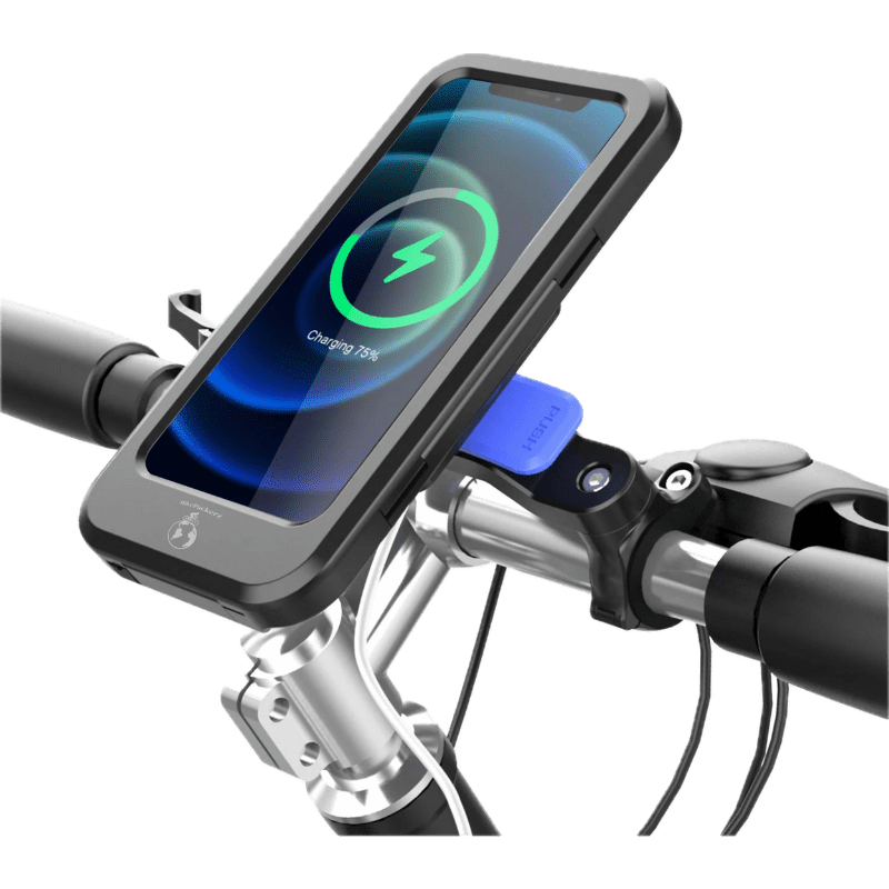 Fietsvakantie Telefoonhouder Met Draadloze Powerbank (waterdicht) - BikePackerz